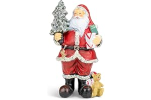 NAPCO IMPORTS Burgundy Santa with Tree