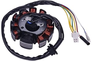 Glixal ATMT1-155-11 GY6 125cc 150cc 180cc 200cc 11 Coil Magneto Alternator Stator for Chinese Scooter Moped ATV Go Kart Quads 152QMI 157QMJ Engine