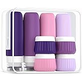 Mrsdry Travel Bottles for Toiletries 8 Pack, Tsa Approved Travel Size Toiletries Containers with Clear Bag, Leak Proof Silico