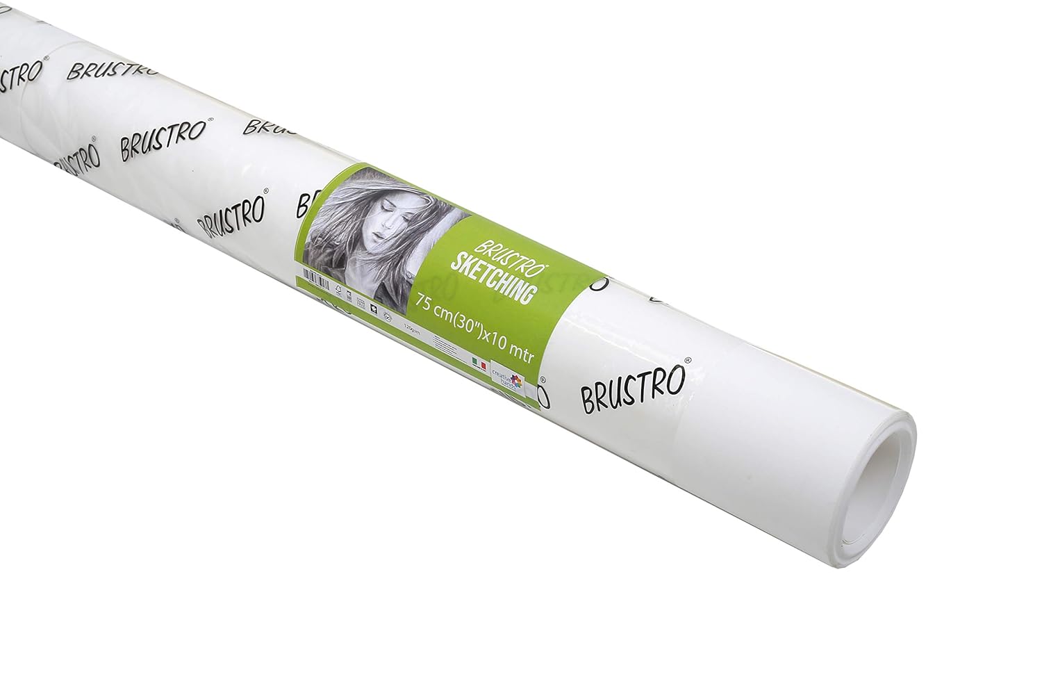 Brustro Artist Drawing Paper roll 120 GSM. Size 75 cm(30") x10 mtr