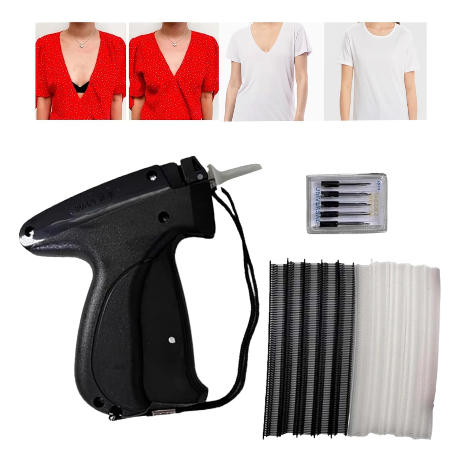 Stitchy Quick Clothing Fixer, Mini Stitch Machine Sewing Quilting Hemming Quick Stitch Tag Tool Fixer for Clothes Fine Stitch Tagging Machine for Clothing (Black)