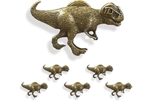 T-Rex Dinosaur Drawer Knobs 2.2 * 1.3" 6Pcs Cute&Cool 3D Dinosaur Cabinet Pulls, Jurassic Theme Dresser Knobs for Kids Room, 