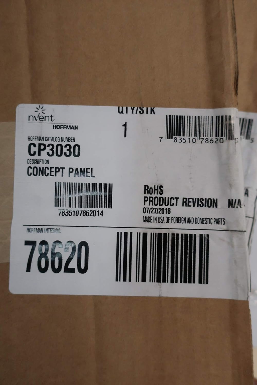 HOFFMAN CP3030 28.2IN X 28.2IN Steel Concept Enclosure Back Panel