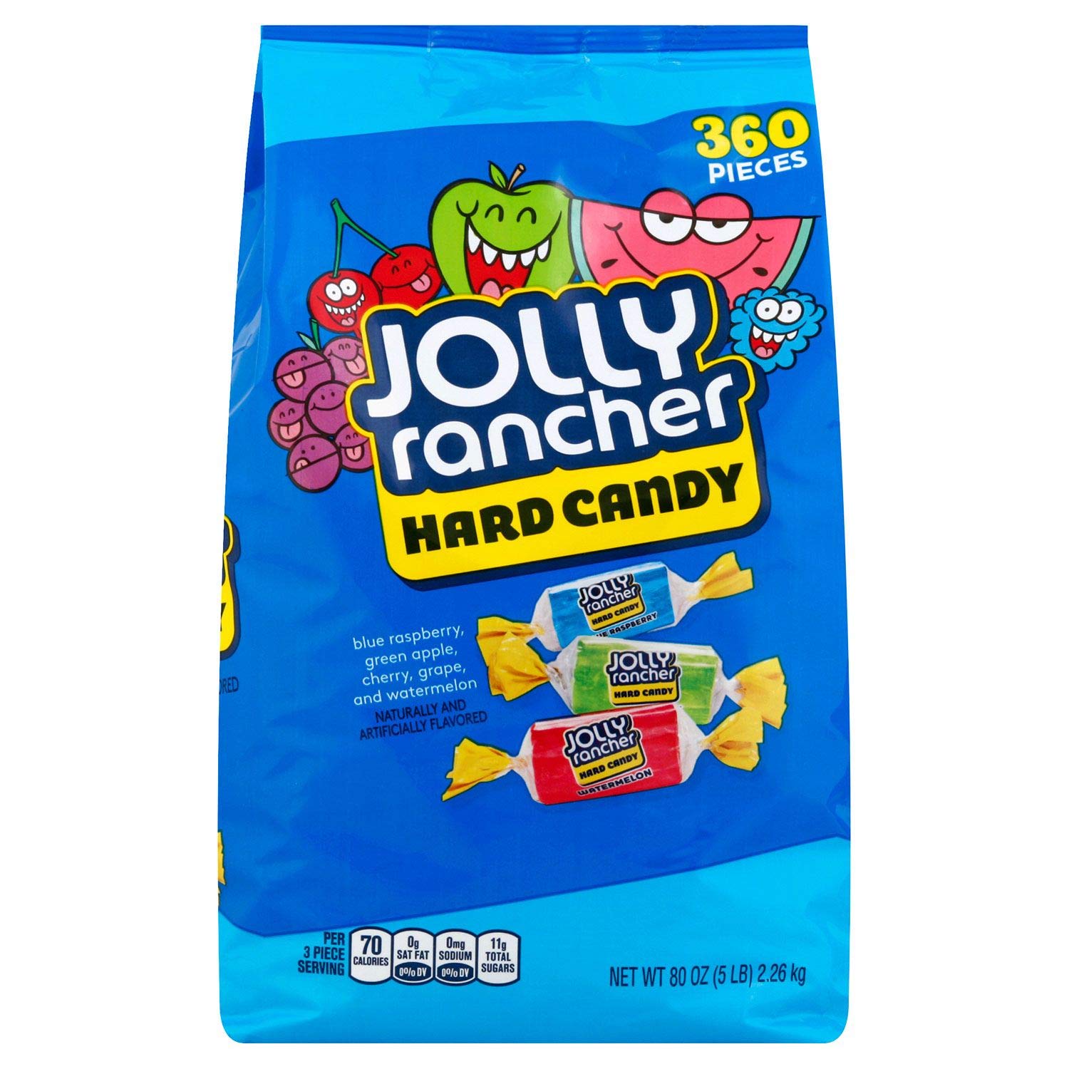 Wholesale CASE of 10 - Marjack Jolly Rancher Bulk Bag Candy-Jolly Rancher Bulk Bag, 5lb, Blue