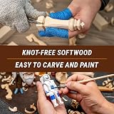 BeaverCraft Basswood Carving Blocks 18 Piece Kit Soft Wood for Carvers view 5