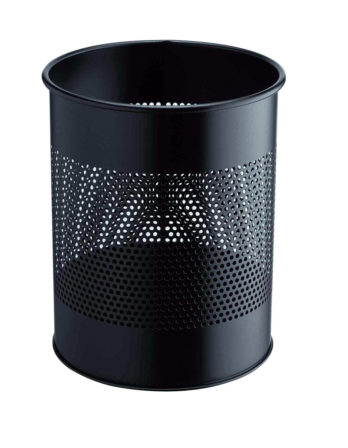 Durable 15 Litre Waste Basket Metal Round 30mm Perforation