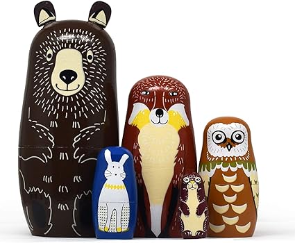 animal russian nesting dolls