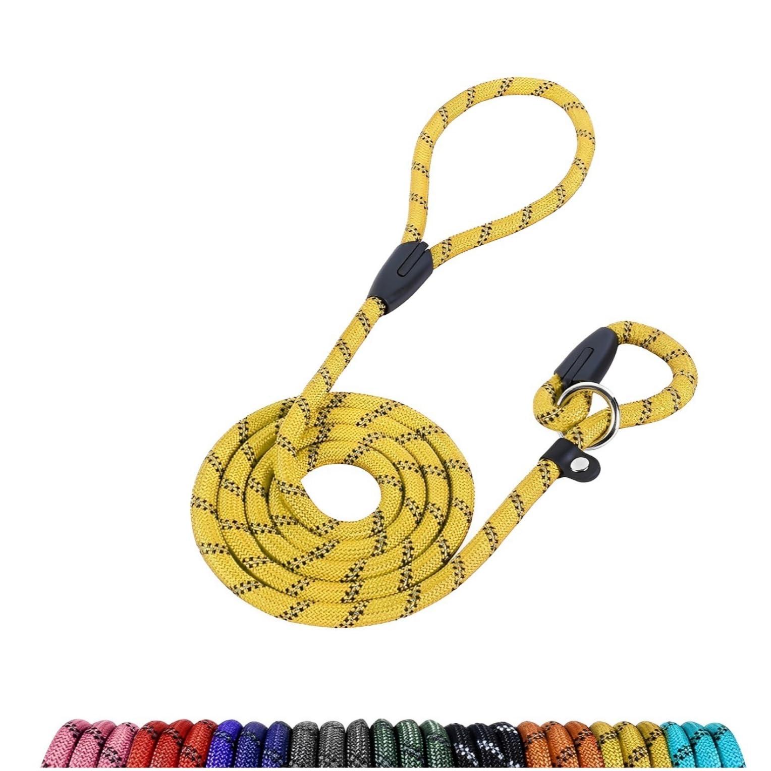 Loutep Slip Lead For Dogs-1.8m Long Rope Dog Leash With Reflective Stitching Slip On Easily With No Collar Or Harness Needed Anti-Choke Dog Slip Lead Ideal For Small Puppy Large & Medium Dogs Training
