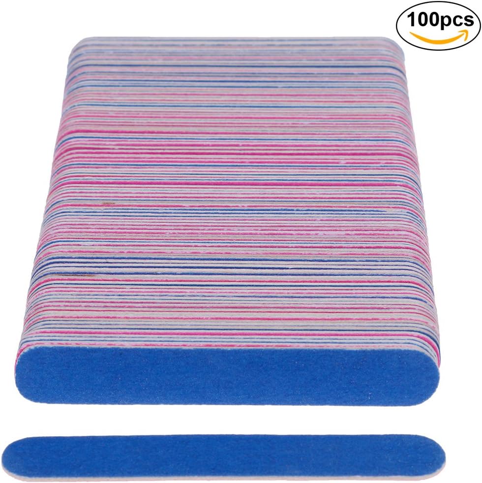 Nail Files, Faburo 100 Pcs Disposable Nail File 180/240, Double Sided Emery Board - Image 3