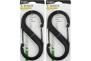 Nite Ize S-Biner Plastic Dual Carabiner #8 - Black (2-Pack)