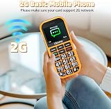 CHAKEYAKE Big Button Mobile Phone 1800mAh SOS Dual SIM USB-C Orange view 6
