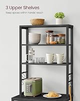 VASAGLE Kitchen Storage Rack 6-Tier, Charcoal/Ink Black, 40x60x167 cm view 8