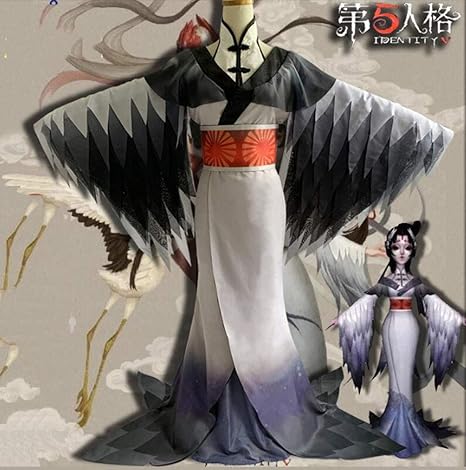 Amazon Ipare 第五人格 Identity V アイデンティティ5風 美智子 芸者仙鶴風 コスプレ衣装 コスチューム 紅蝶 美人相 仙鶴風 衣装 髪飾り付属 ウィッグ追加可能 パーティー イベント仮装 M コスプレ 仮装 通販