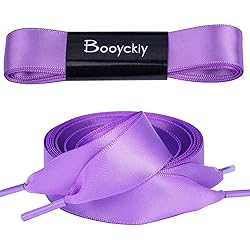 Booyckiy Flat Colorful Satin Ribbon Shoelaces