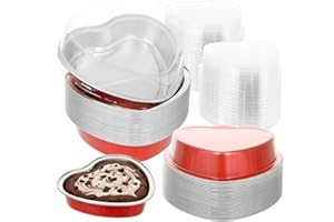 24 Pack Heart Shaped Cake Pan 7.92 OZ Baking Pan for Lovely Cakes Nonstick Aluminum Heart Molds for Baking,Moldes para Hornea