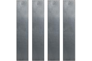 Diycoming 4PCS Metal Electrodes Iron Sheets,1x100x20mm, Iron Electrode Strips(99.995% Pure) for Plating,Electrolysis, Electro