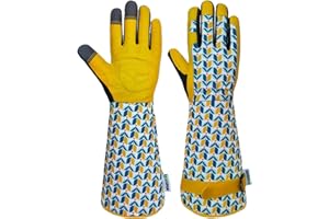 MSUPSAV Gardening Gloves for Women and Men, Thorn Proof&Puncture Resistance Garden Gloves,Gauntlet Gloves,Gifts