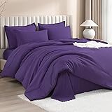 Litanika Comforter King Size Set Purple - 7 Pieces