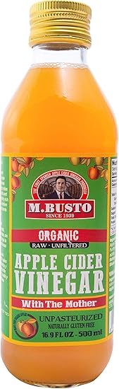 M Busto Depuis 1939 Vinaigre De Cidre De Pomme Biologique Brut Non Pasteurise Non Filtre Avec La Mere Sans Gluten Kosher Amazon Fr Epicerie