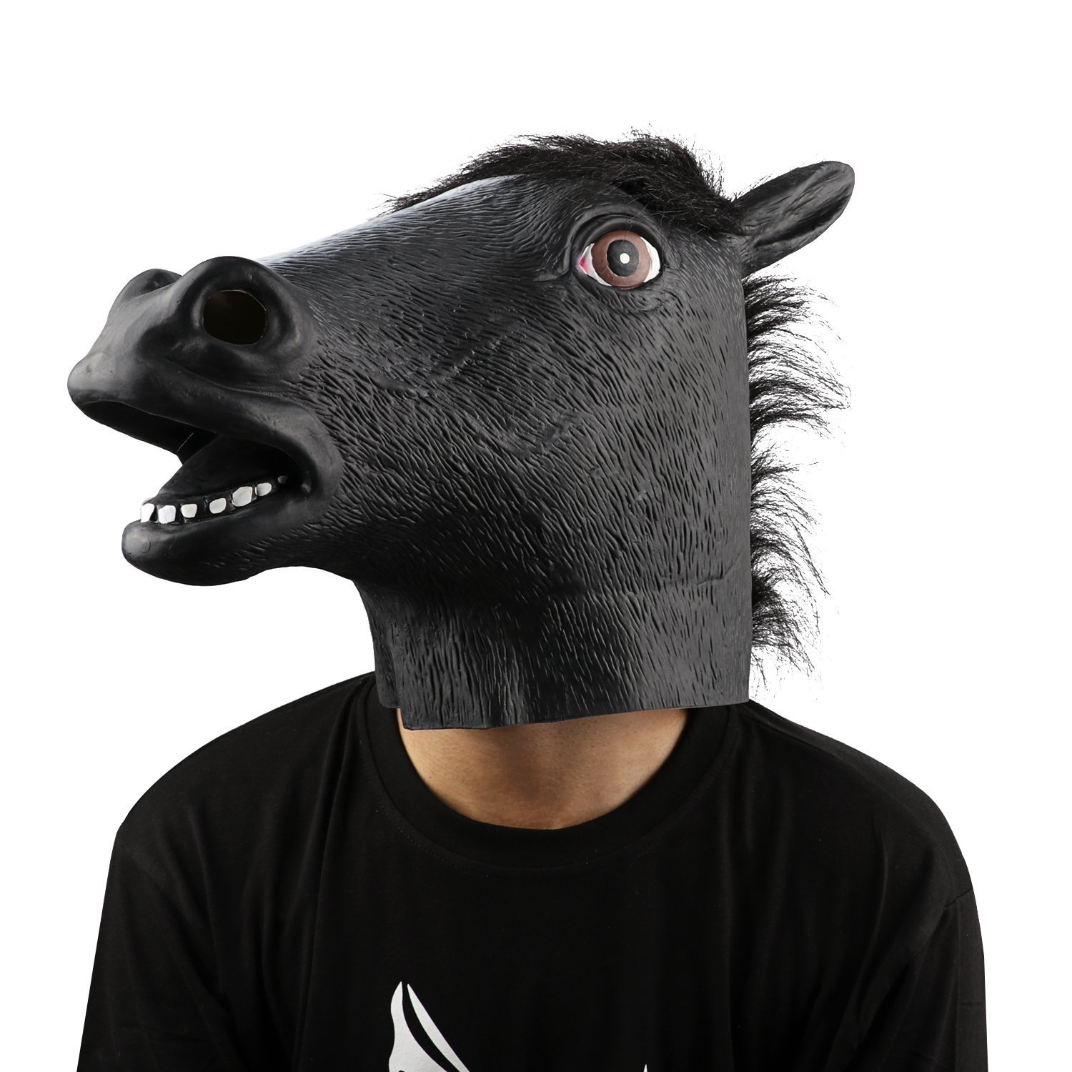 XIAO MO GU Halloween Costume Party Latex Animal Horse Head Mask