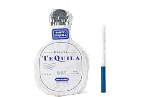 Tequila Bottle Pinata with Stick for Adult Party Decorations, Fun Fiesta Taco Party, Event Photo Props, Mexican Theme Decorat