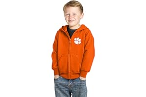Little King NCAA Boys/Girls Toddler Full Zip Fleece Hoodie Sweatshirt with Embroidered Team Logo 2T 3T 4T 5T