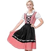 Joyesplay Dirndl Dresses Women, Oktoberfest Outfits October Festival Costume for Women Dirndl Dress with Apron