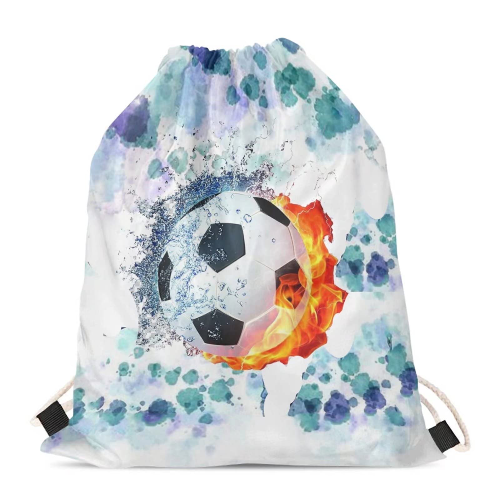 BYCHECAR Football Swimming Bags for Kids Pe Bag Boys Drawstring Gym Bag Children School Bags Girls Draw String Bags Pack Men Women Sport Travel