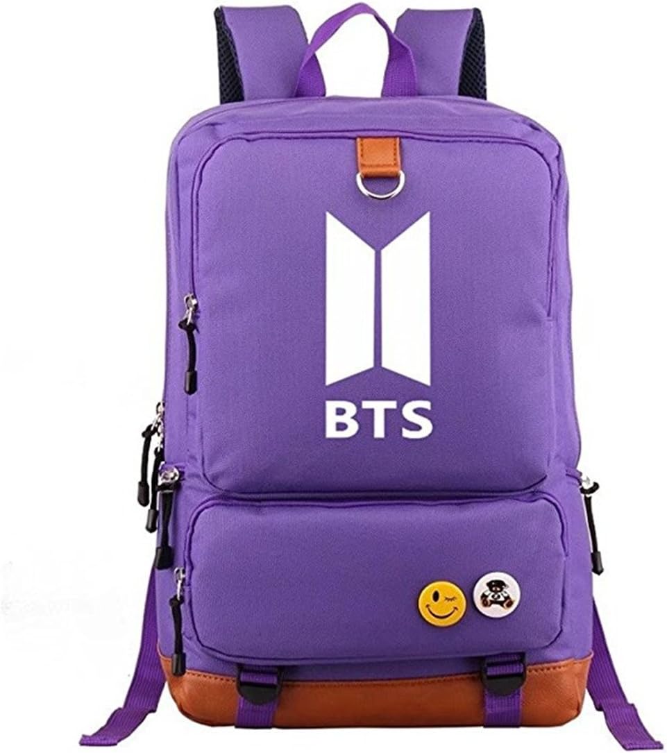 BTS Kpop Canvas Backpack Bangtan Boys Jimin Suga V Casual Preppy School Bag