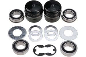DVPARTS Front Wheel Bearing Bushing to Bearing Conversion Kit 532124959 124959 for Husqvarna, AYP, Poulan, Jonsered, Craftsma