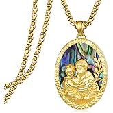 Hantuorui Saint Anthony Necklace 925 Sterling Silver St Anthony Medal Pendant for Men Women San Antonio de Padua Patron Amulet Jewelry Gifts