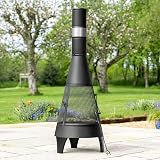 Harrier Medium Steel Chiminea Fire Pit | 360° Outdoor Log Burner view 2