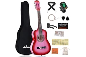 ADM Beginner Acoustic Classical Guitar 30 Inch Nylon Strings Wooden Guitar Bundle Kit for Kid Boy Girl Student Youth Guitarra