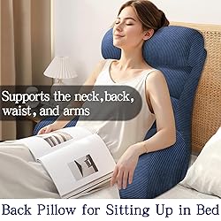 Tinuniyaa Back Pillow for Bed Sitting Up, Reading