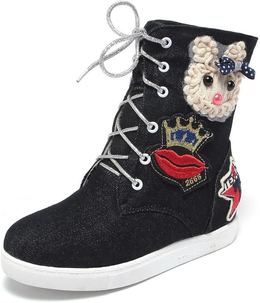 lace up animal print boots