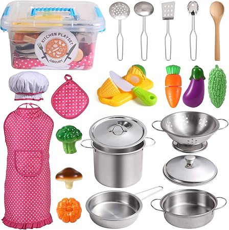 Juboury Kitchen Pretend Play Toys 