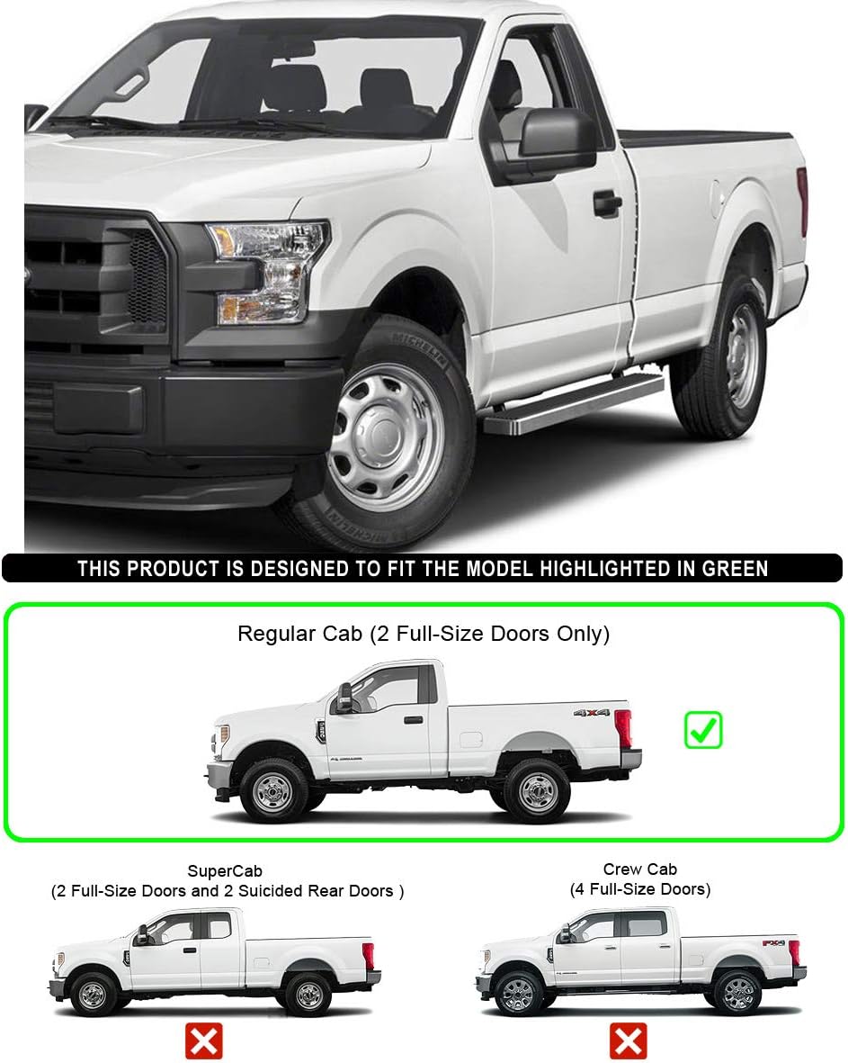 ford f550 super cab on Amazon Com Aps Iboard Running Boards 5 Inches Compatible With Ford F150 2015 2021 Regular Cab F 250 F 350 Super Duty 2017 2021 Nerf Bars Side Steps Side Bars Automotive
