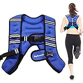 Stepfowarder Weighted Vest for Women Men Kids, 6lbs/12lbs/4-10lbs Adjustable Weight Vest with Reflective Stripes, Upgrade Str