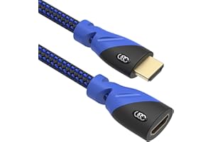 ULTRA CLARITY CABLES HDMI Extender Male to Female, Extension Cable ( 15 Feet ) High-Speed HDMI Cable (2.0b) 4k Resolution - Supports 3D, Full HD, 2160p, Audio Return Channel (Latest Version) HDCP 2.2 Compliant