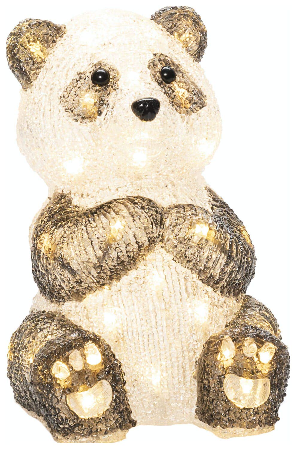 Konstsmide Christmas Outdoor Figures Decoration/Outside Lights LED Acrylic Sitting Baby Panda/Outdoor Lighting (IP44) / 40 Warm White LEDs/Transparent Cable