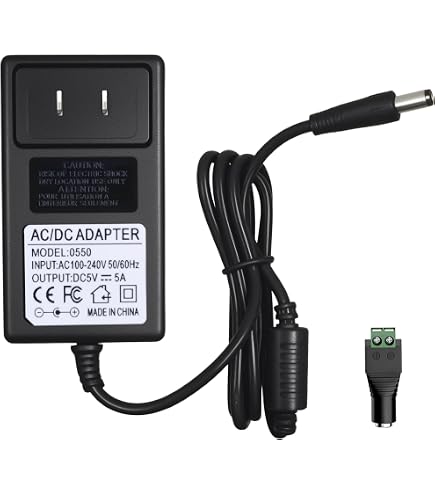 5V 5A 25W AC To DC Power Supply – Voltage Transformer For LED Strip Light – Metal Case, CE