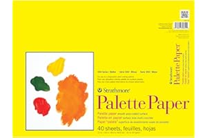 Strathmore 300 Series Palette Paper Pad, Tape Bound, 12x16 inches, 40 Sheets (41lb/67g) - Artist Paper for Adults and Students