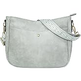 CIVECHOL Crossbody Bag for Women Bohemian Vintage Stylish Purse Vegan Leather Shoulder Bag with Adjustable Wide Strap