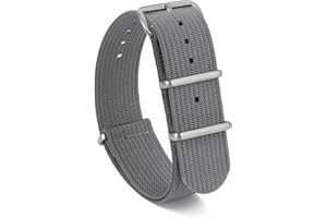 TACTICAL FROG Nylon Watch Band 18 mm 19 mm 20 mm 22 mm 24 mm, Waterproof Military Watch Straps Replacement for Men Women, With Stainless Steel Buckle