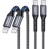 USB-C to Lightning Cable 2FT, 2-Pack [MFi Certified] iPhone Fast Charging Cable, USBC iPhone Charger Cord, Compatible with iP