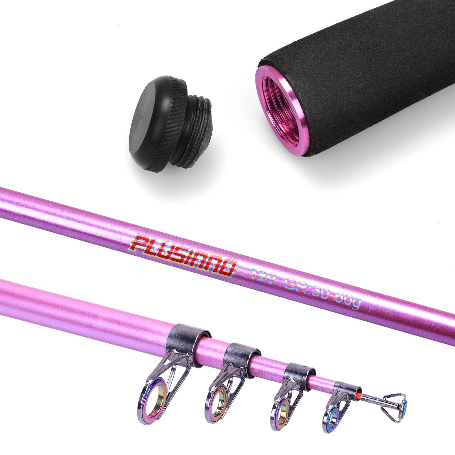 PLUSINNO Ladies Telescopic Fishing Rod and Reel Combos,Spinning Fishing