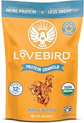 Lovebird Gluten Free Granola - Organic Protein Granola - 7 Real Ingredients - No Refined Sugar & Healthy Maple Mix for High P