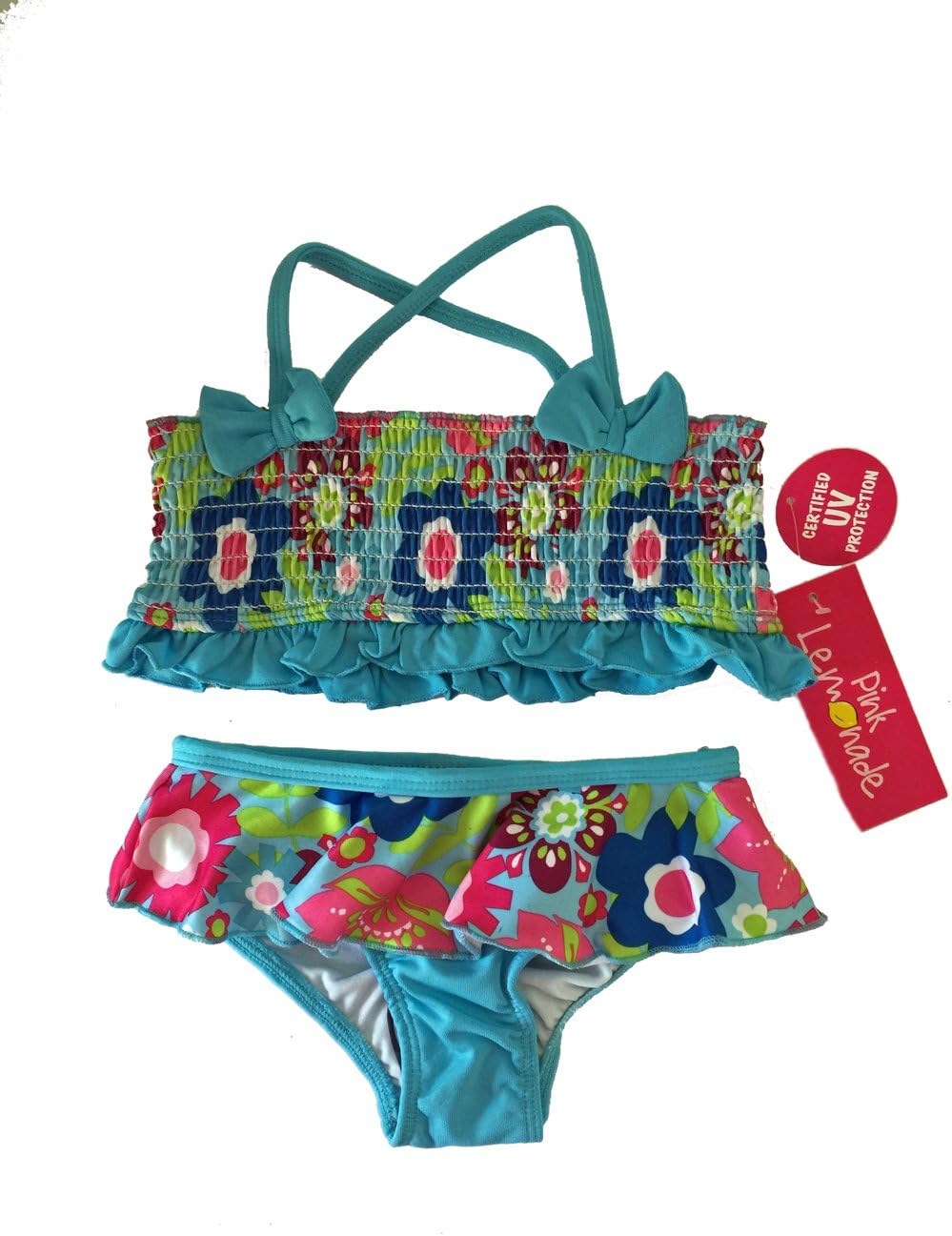 2-Piece Baby Girls Dainty Floral Bikini by Pink Lemonade