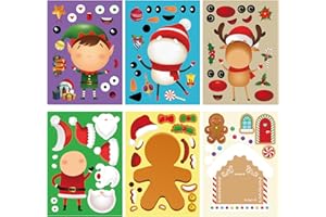 BAYLAY Christmas Stickers for Kids Classroom - 30PCS Make Your Own Christmas Stickers Kids Christmas Activities Sticker Christmas Stickers for Kids
