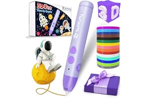 Sunfuny 3D Pen Gift for Kids, USB Wireless 3-Dimensional Printing Pen Printer with 140ft PCL Filament Refills, 3-D Art Craft 